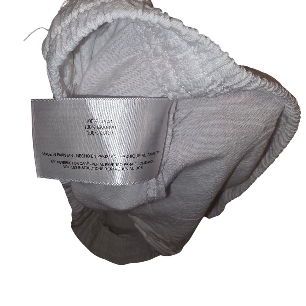 EUC Gloria Vanderbilt white, cotton, wide‎ leg with slit, capri pants sz M - Picture 6 of 7